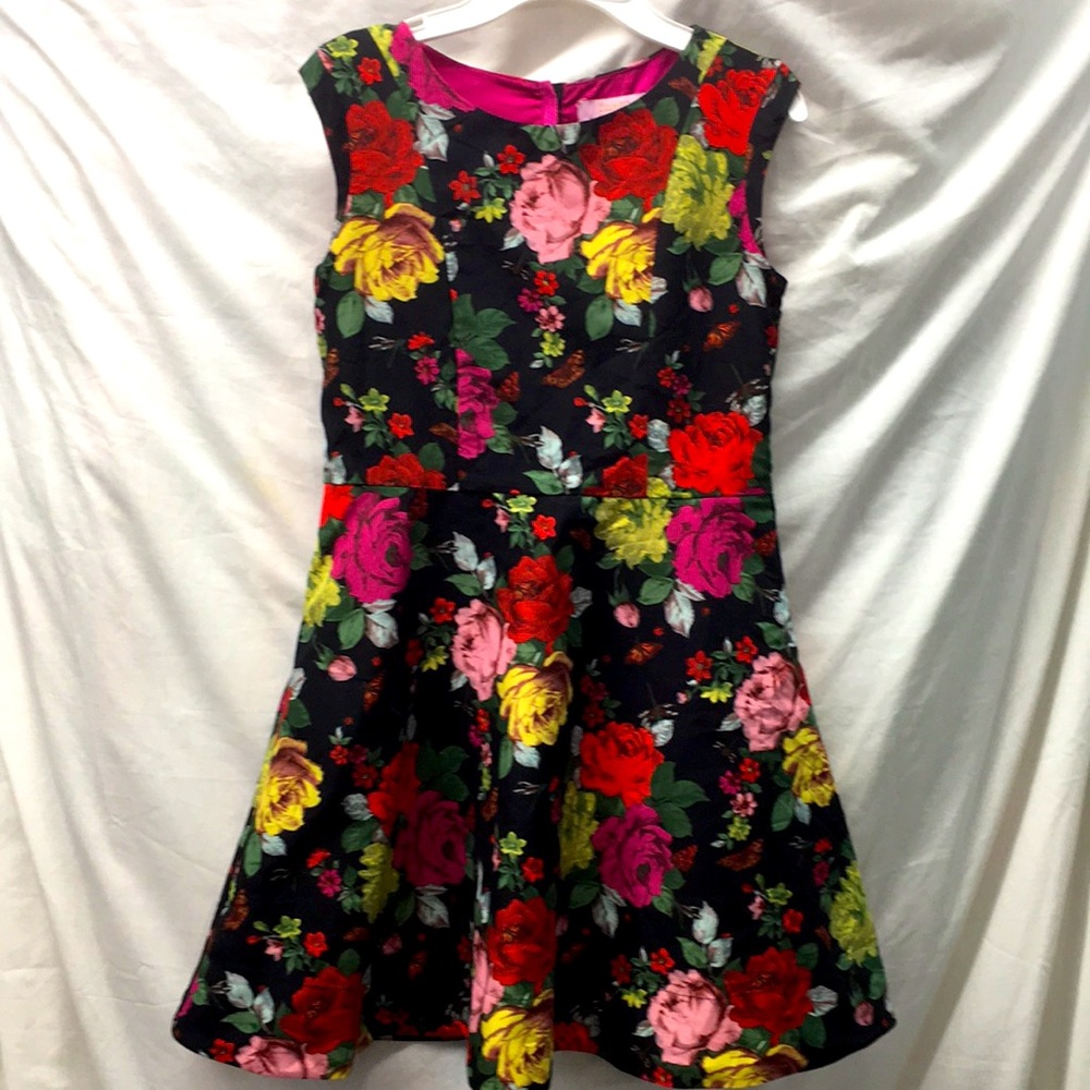 Baker by Ted baker flower dress girl sz 16